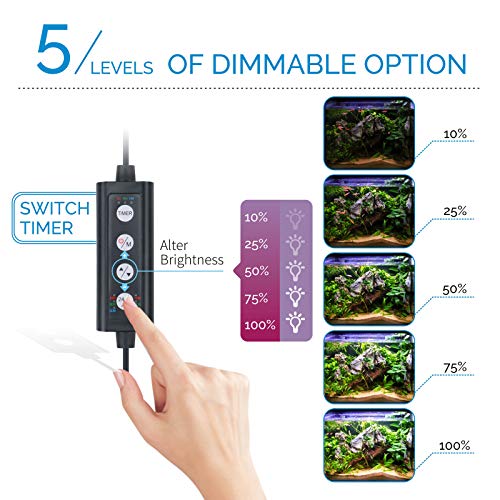 LED Aquarium Light with Timer for 24-30 Inch Planted Tank K6570