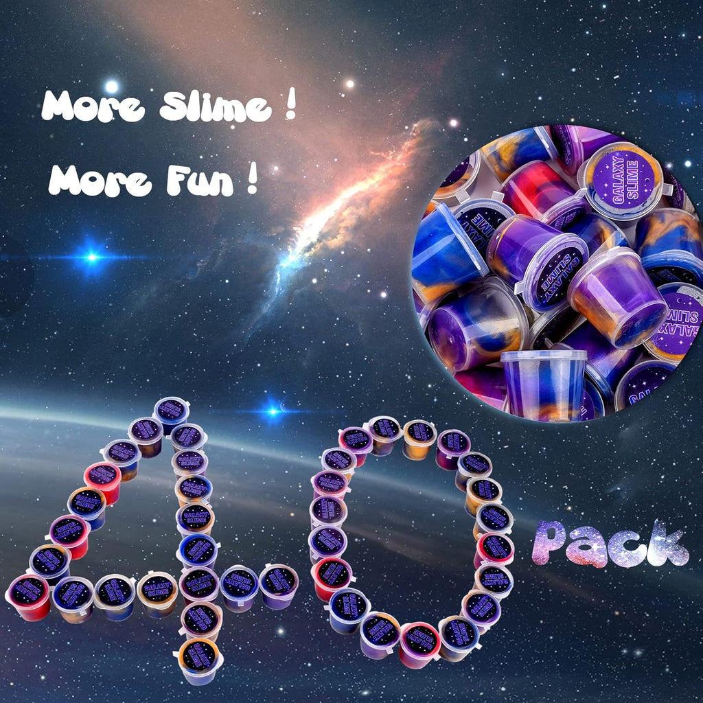 Slime Kit 40 Pack, Soft Stretchy Non-Sticky Putty for Kids Party Favors M388