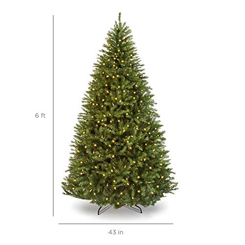 6ft Pre-Lit Douglas Fir Artificial Christmas Tree with 450 Warm White Lights T51460