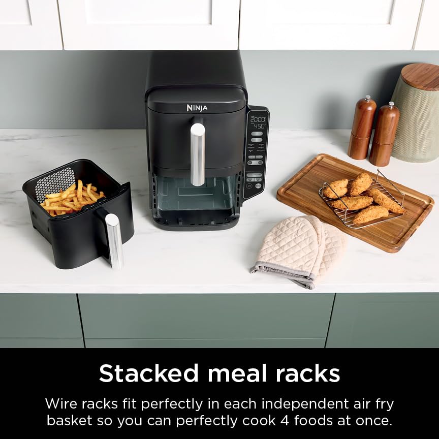 DoubleStack 2-Basket Air Fryer, 8 QT, 6-in-1, Black Z2104