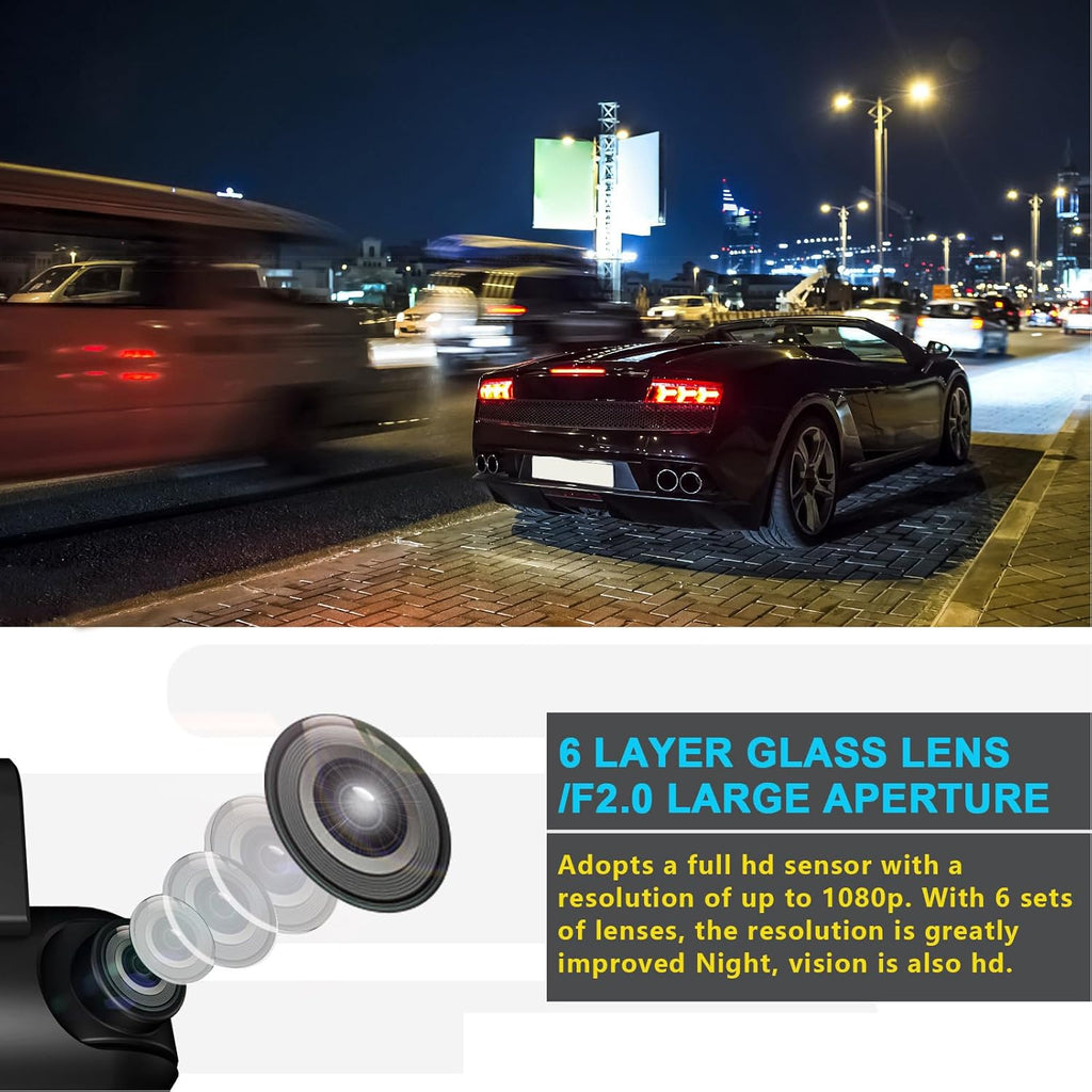 Dash Cam 1080P Front and Rear with 170° Wide Angle V361344