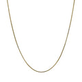 Honolulu Jewelry Company 14K Real Solid Yellow Gold 0.5mm or 1mm Box Chain Necklace, 16"-24"