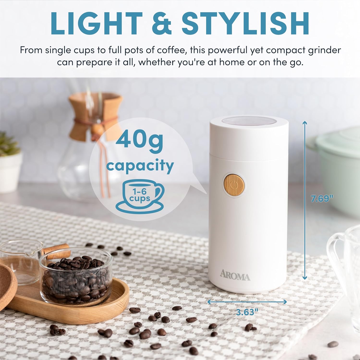 Mini Electric Coffee and Herb Grinder with Stainless Steel Blades K78406