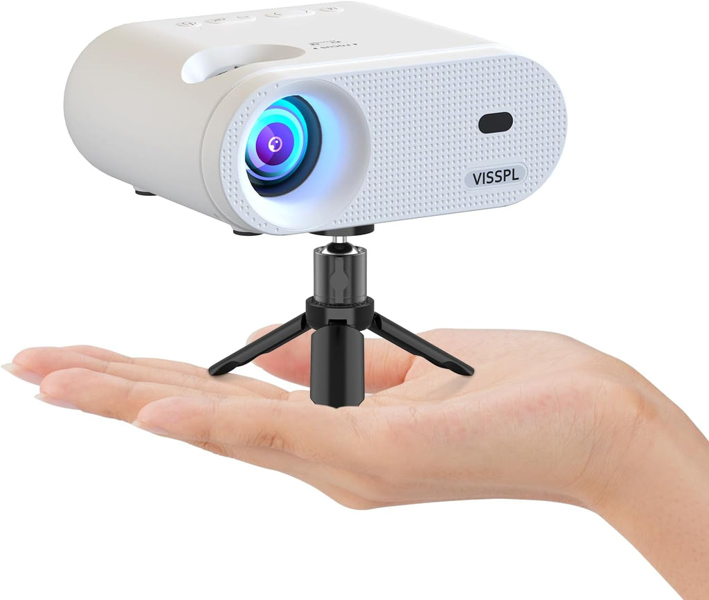 Mini Projector, 2024 Upgraded Video Projector, 1080P Full HD Supported Home Movie Projector, 50% Zoom, Compatible with HDMI, USB, AV, Smartphone/Tablet/Laptop