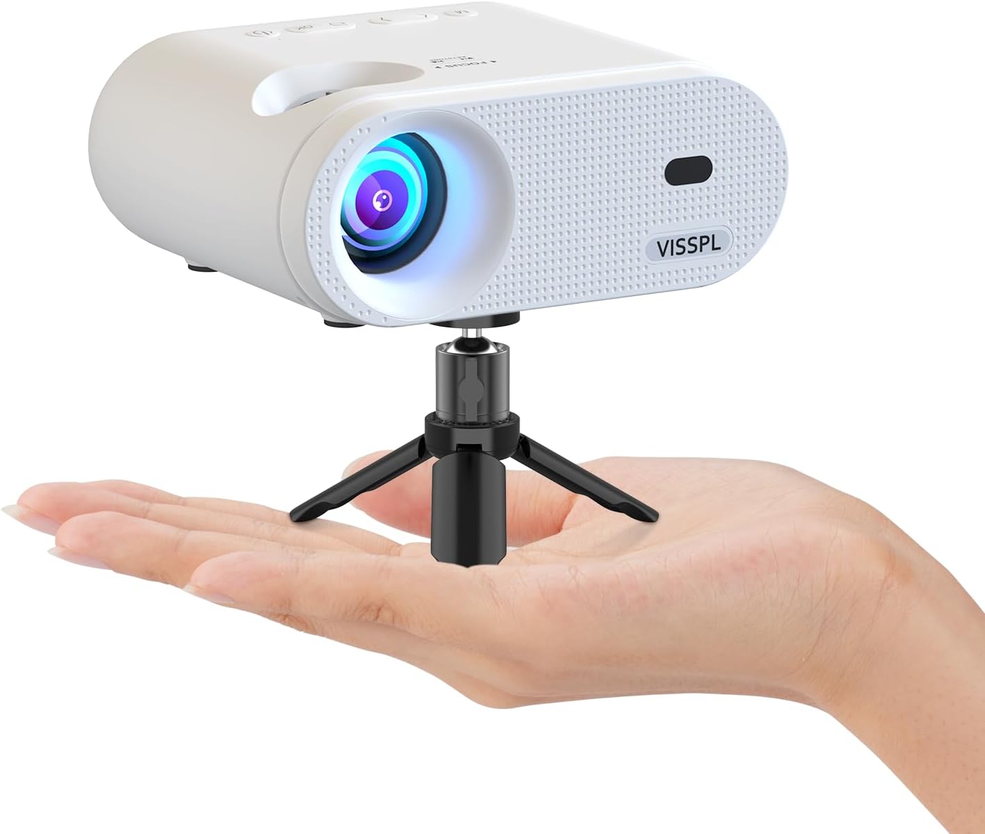 Mini Projector, 2024 Upgraded Video Projector, 1080P Full HD Supported Home Movie Projector, 50% Zoom, Compatible with HDMI, USB, AV, Smartphone/Tablet/Laptop
