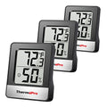 ThermoPro TP49 3 Pieces Digital Hygrometer Indoor Thermometer Humidity Meter Mini Hygrometer Thermometer with Temperature and Humidity Monitor Room Thermometer