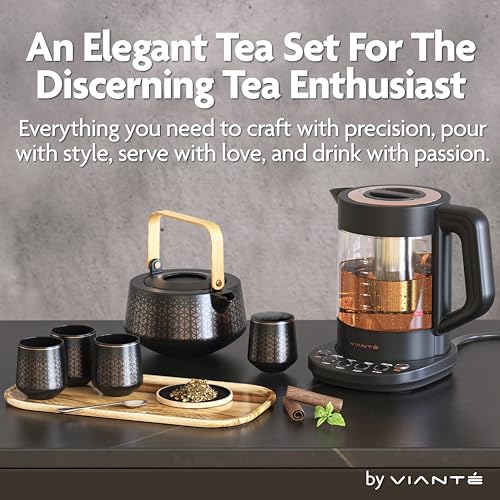 Electric Kettle with Tea Infuser, 1.5 Liters, Midnight Blue M18713