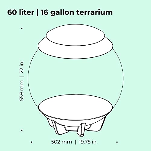 Terrarium 16 gallon with LED lighting, white T69461