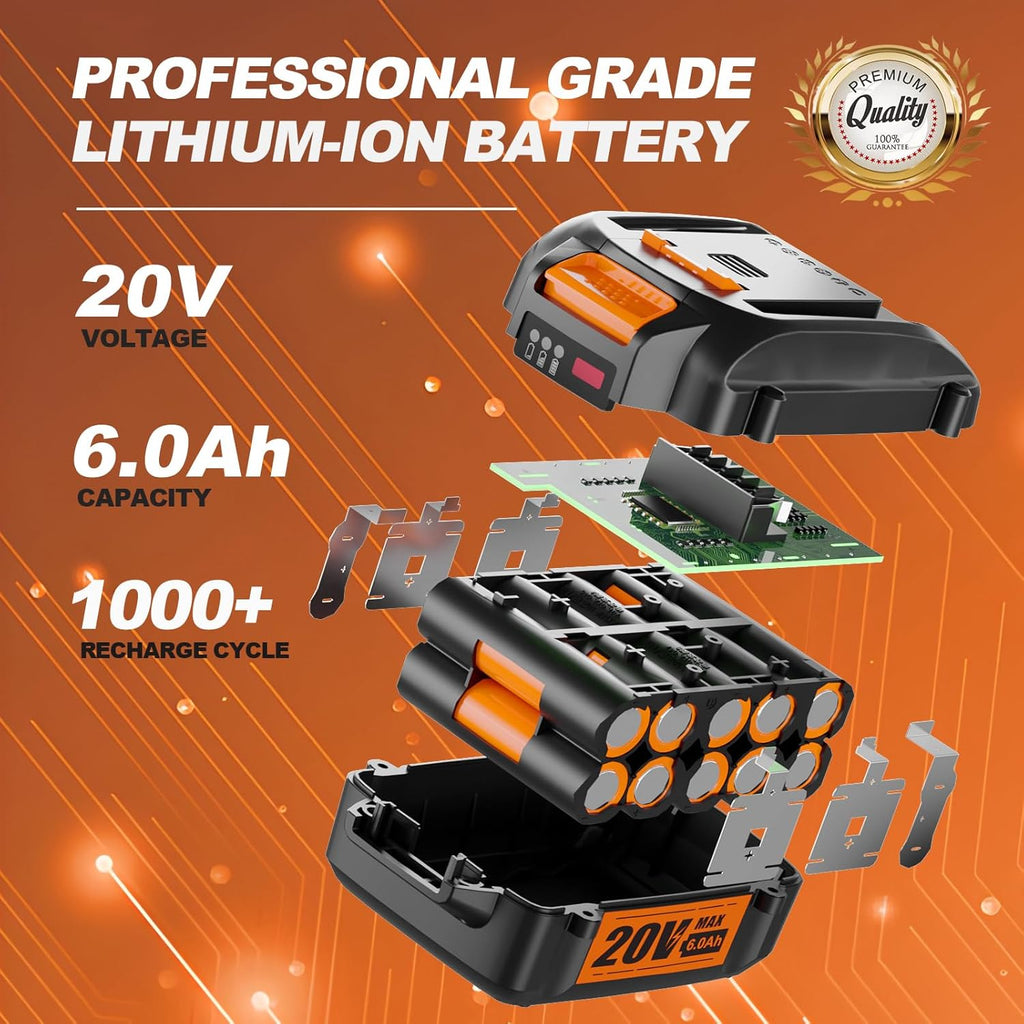 20V 6.0Ah Replacement Battery A50435