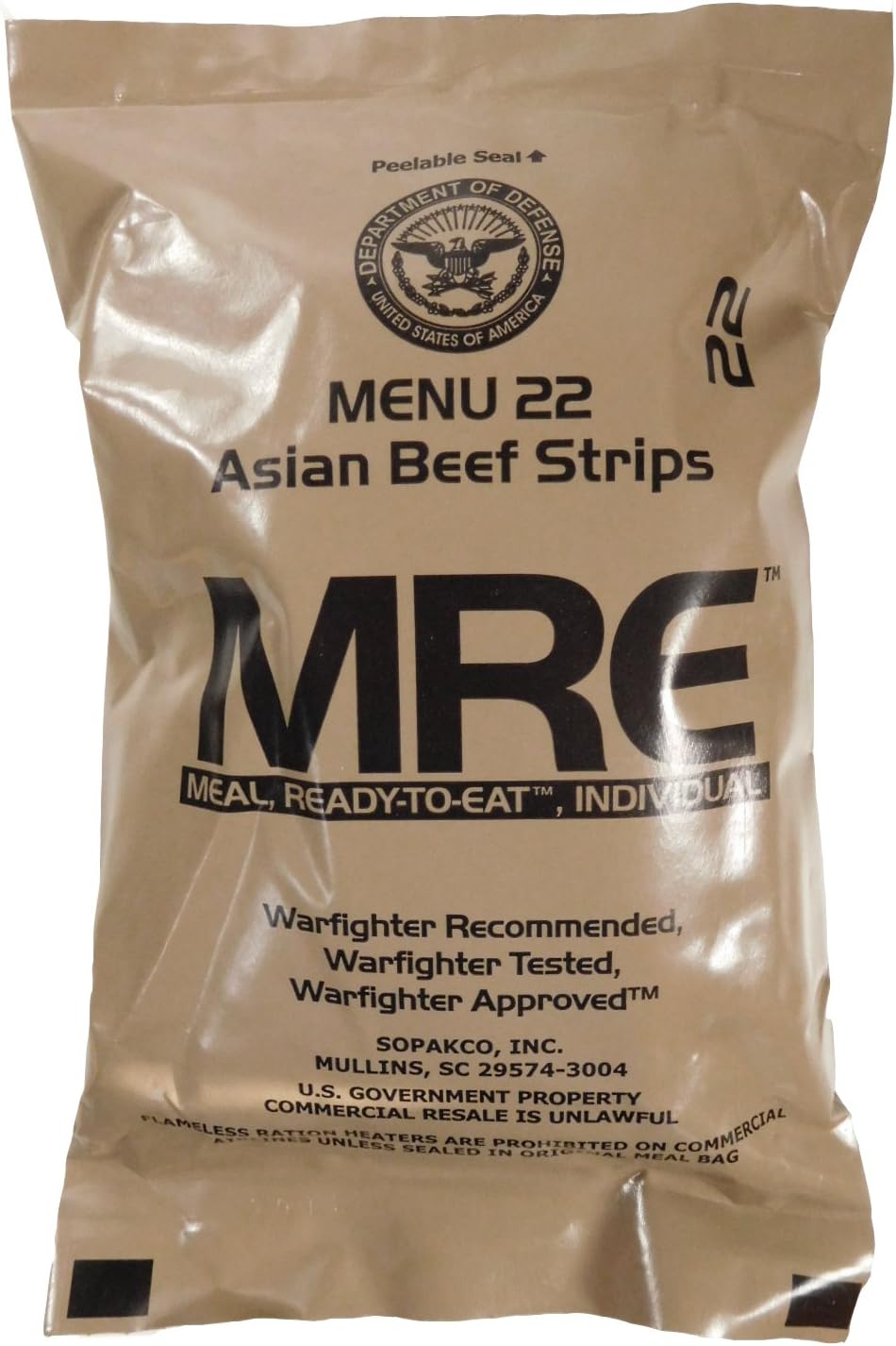 MREs (Meals Ready-to-Eat) Genuine U.S. Military Surplus (1 Pack) Assorted Flavor