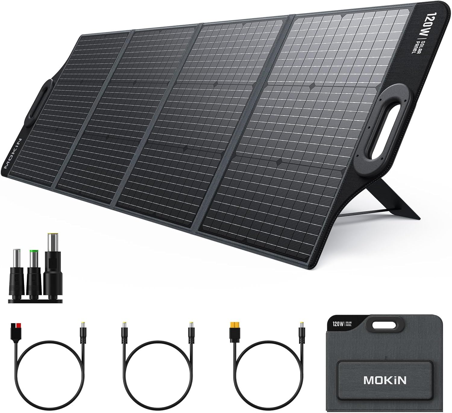 300W Portable Power Station with 120W Foldable Solar Panel for Camping and Outages B97807