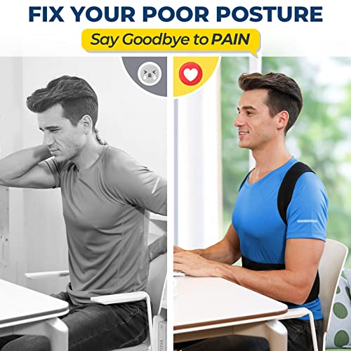 Posture Corrector Back Brace for Upper and Lower Back Pain Relief, Adjustable Lumbar Support T156794
