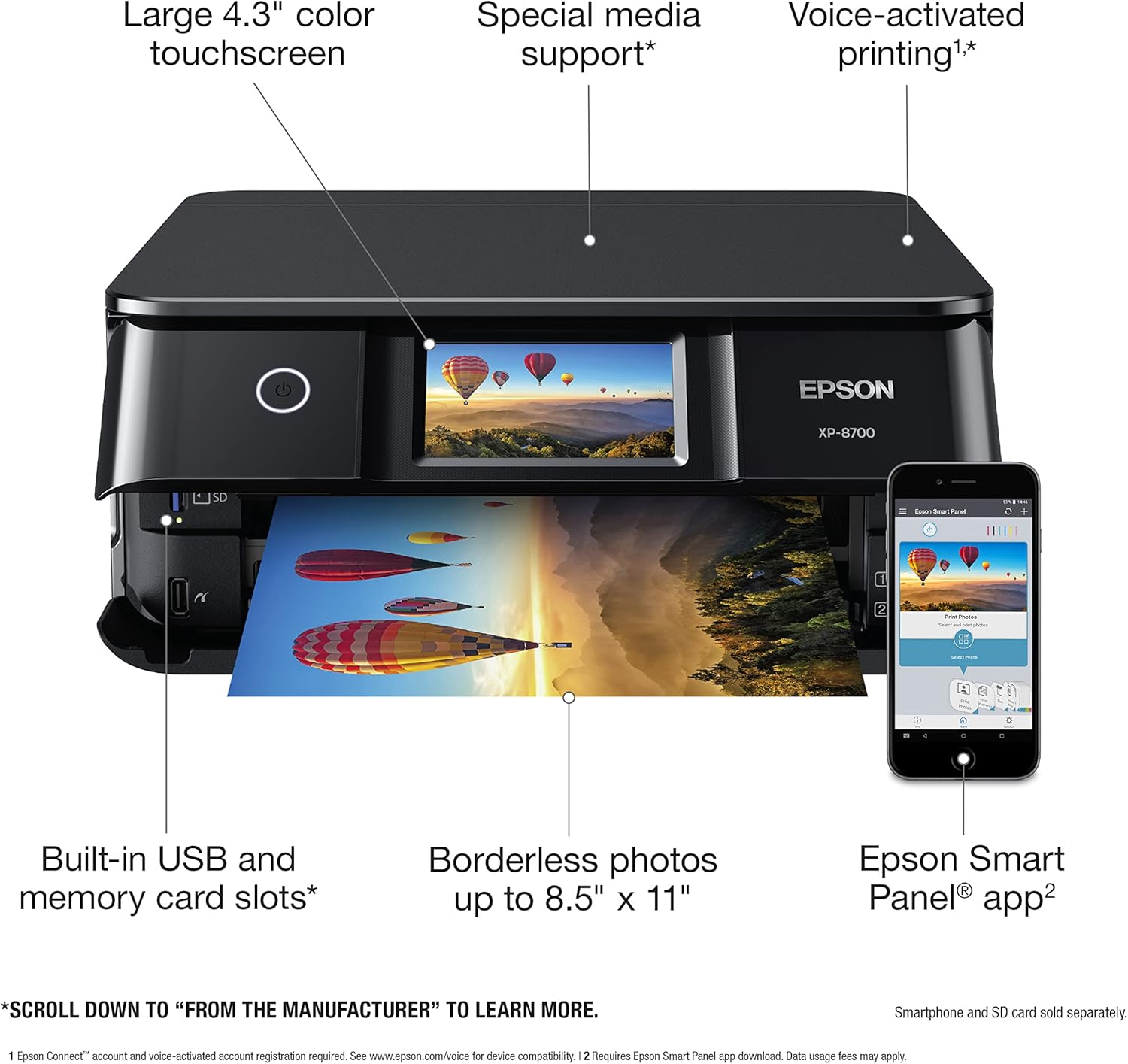 Wireless All-in-One Printer with Scanner, Copier and Touchscreen E31814