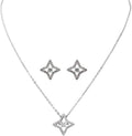 SWAROVSKI Crystal Sparkling Dance Star Rhodium Plated Necklace and Earring Set
