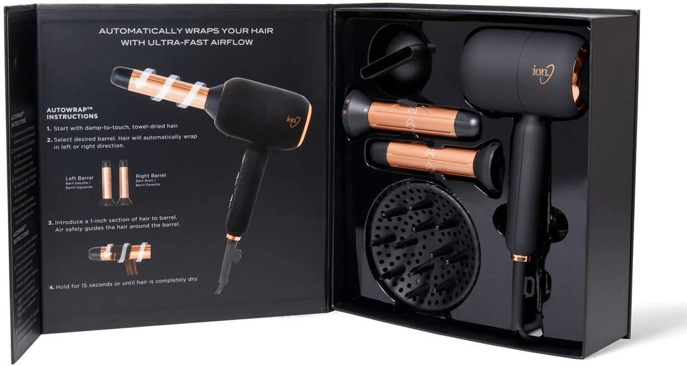 4-in-1 Autowrap Airstyler - Interchangeable Hair Dryer & Curler R2278