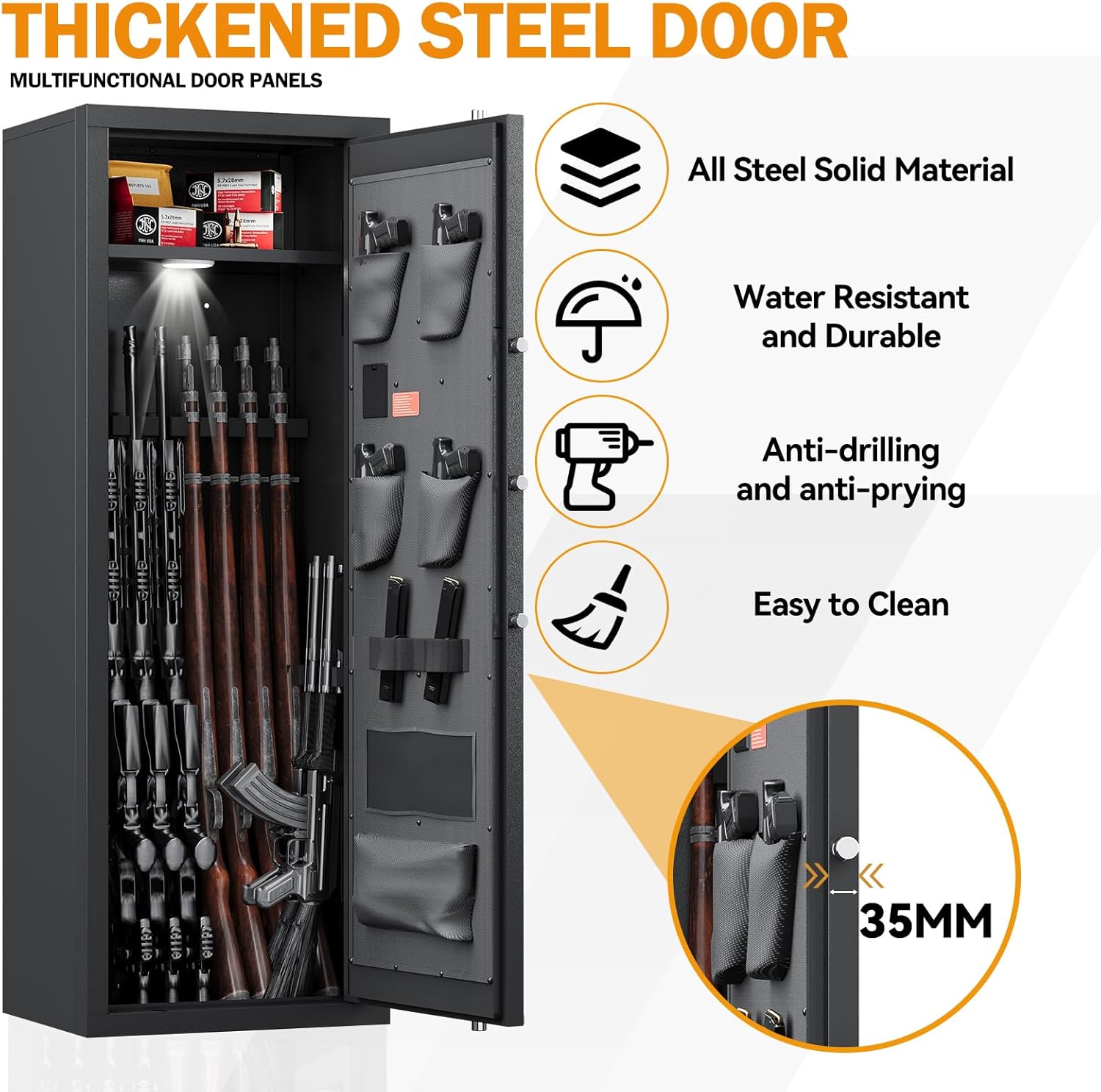 Gun Safe for Rifles and Pistols with Digital Keypad G5537