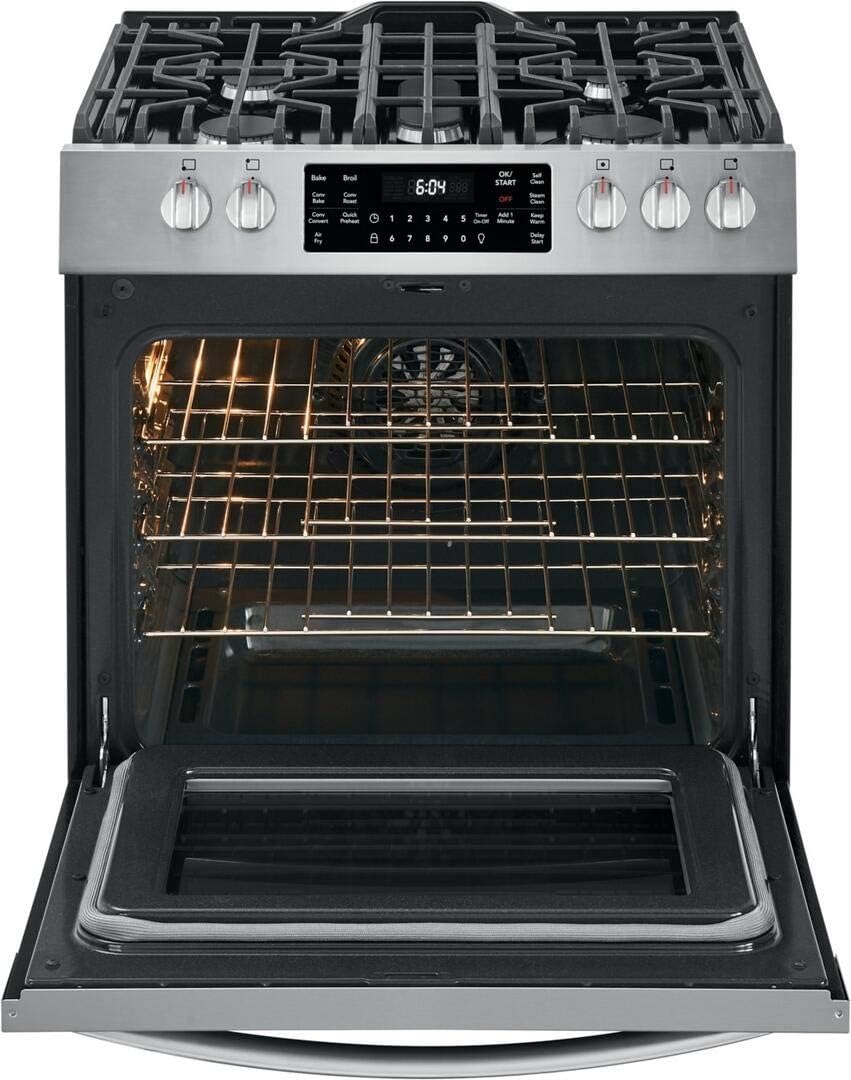 30" Gas Range with 5 Sealed Burners, Griddle, Convection Oven, Self Cleaning, Air Fry R75851
