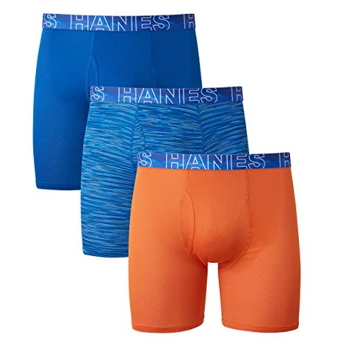 Hanes mens X-Temp 4-Way Performance Stretch Mesh 3-Pack Boxer Brief
