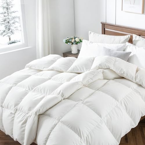 Goose Down Comforter King Size, 900 Fill Power, White J47744