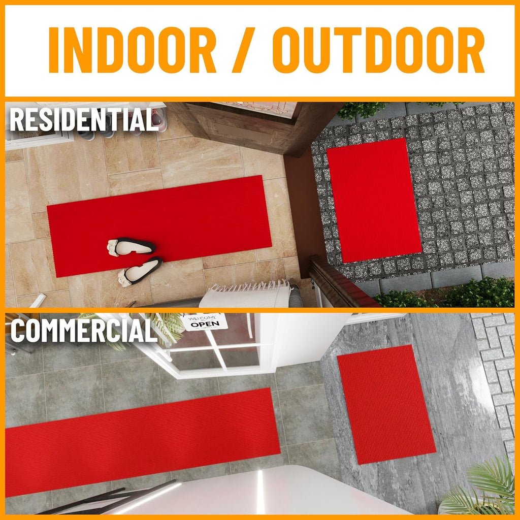 Non-Slip Rubberback Runner Rug 2x10 for Hallway, Kitchen, Patio S137420