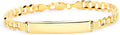 14k Yellow Gold Polished Mens Cuban ID Bracelet - 8.5"
