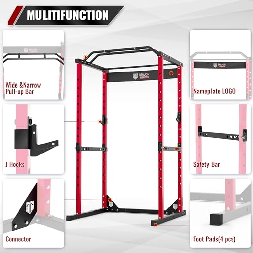 Power Cage Squat Rack All-in-One for Home Gym S54379