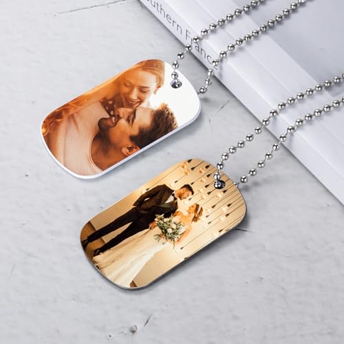 Personalized Fingerprint Dog Tag Pendant Necklace X5046