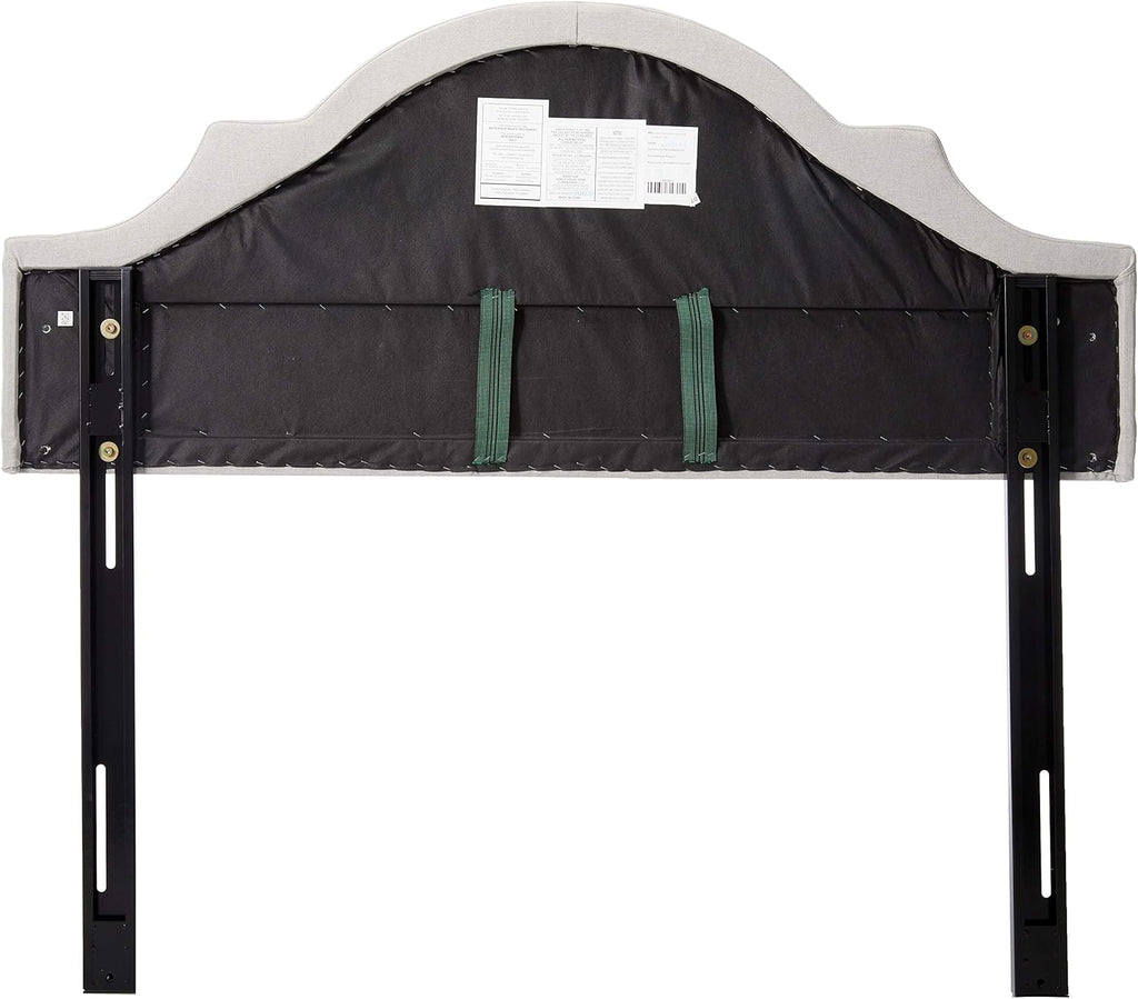 Upholstered Headboard for Queen and Full Bed, Light Grey Y2682