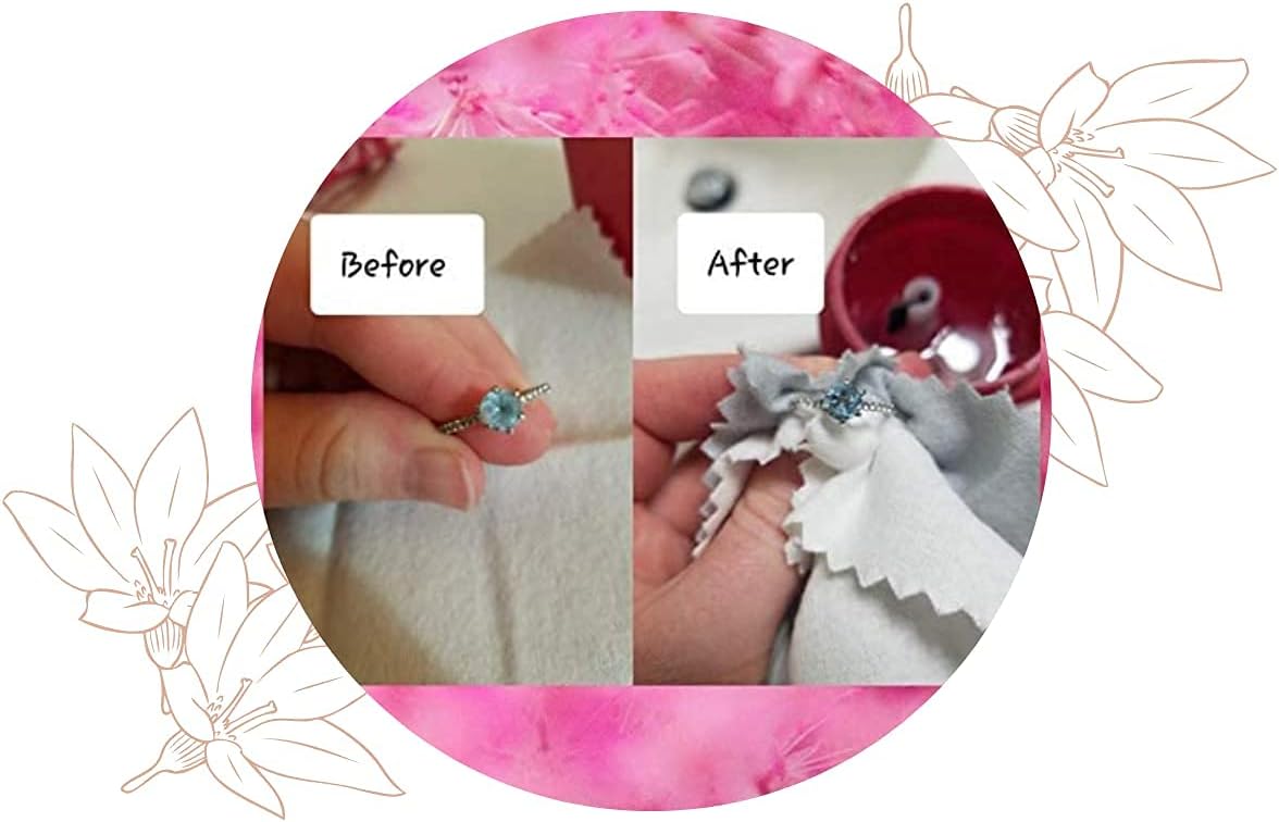 Jewelry Cleaner for Diamond, Platinum & Precious Stones with Polishing Cloth, Basket and Brush, Pack of 2 Y675423