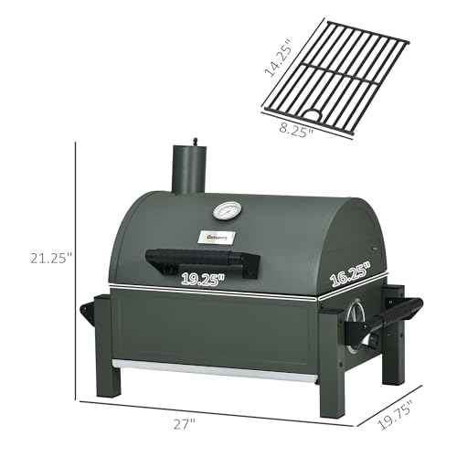 Charcoal BBQ Grill with 235 sq.in. Cooking Area, Tabletop Outdoor Barbecue L2079