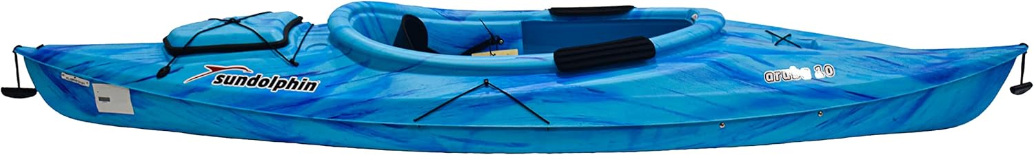 Sit-in Kayak for Adults, Lightweight 1-Person Fishing Kayak, 10ft N441297