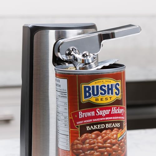 Electric Automatic Can Opener with Side-Cut Blade, Opens Regular and Pop-Top Cans J449034