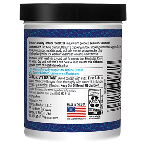 Fine Jewelry Cleaner Liquid with Cleaning Brush, 6 Oz Z228