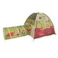 Pacific Play Tents 20414 Kids Hide-Me Dome Tent and Crawl Tunnel Combo for Indoor/Outdoor Play Red/Yellow/Blue Large