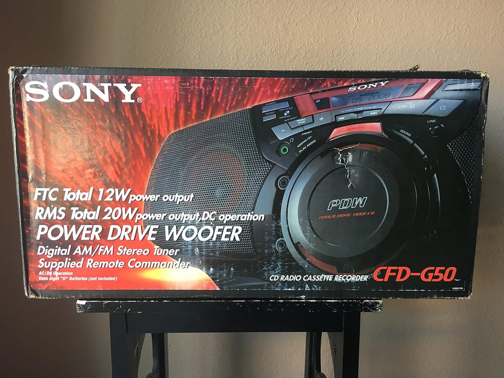 Sony Portable 1-Piece AM/FM/CD Cassette Boombox (CFDGT50)