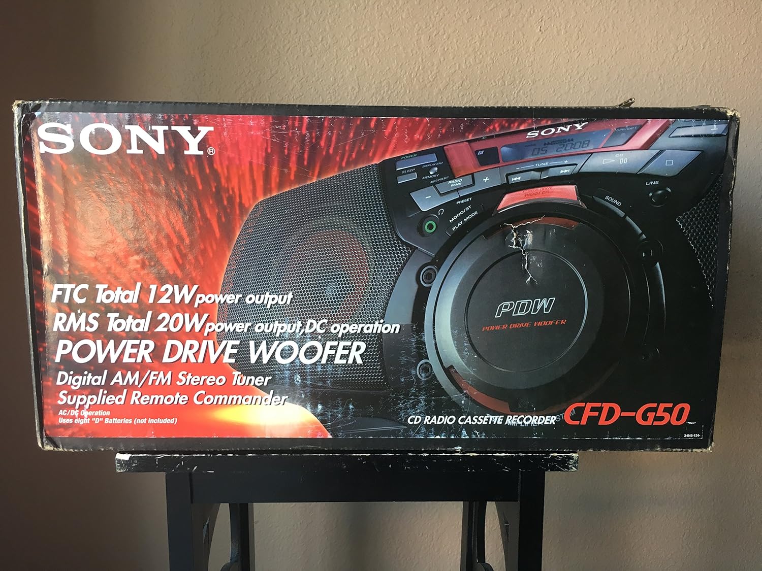 Sony Portable 1-Piece AM/FM/CD Cassette Boombox (CFDGT50)