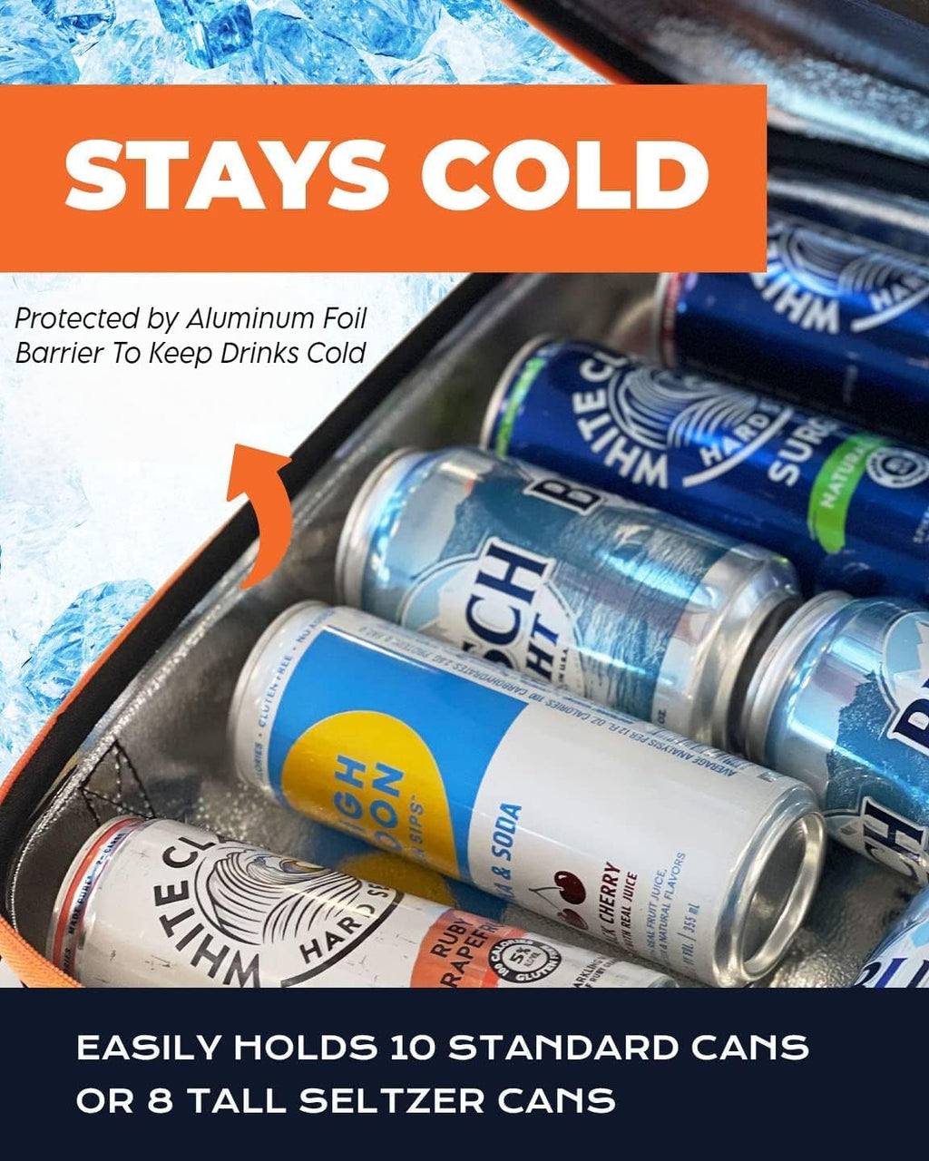 Insulated Cooler Bag for 10 Cans with Gel Ice Pack P187407