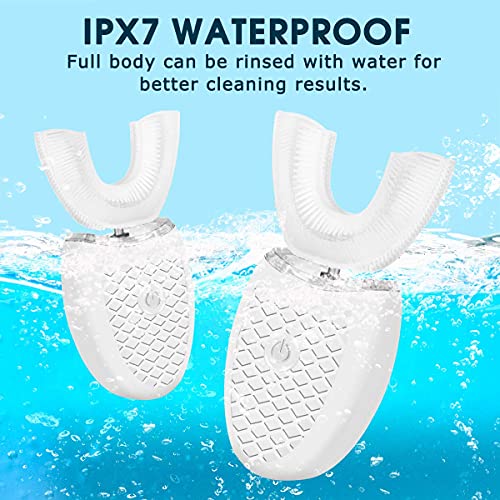 U Shaped Ultrasonic Electric Toothbrush for Adults, 360° Whole Mouth Cleaning E21437