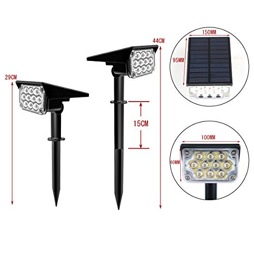 Solar Landscape Spotlights, 20 LED IP65 Waterproof, 2-in-1 Outdoor Solar Lights, 4 Pack R68750
