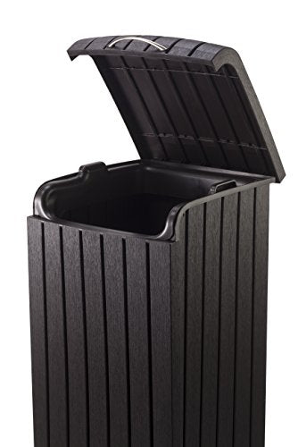32 Gallon Resin Trash Can with Lid for Patio and Outdoor Kitchen H9232