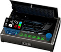Gun Safe, Biometric Gun Safe For Pistols, Fingerprint Handgun Safe Quick Access Pistols Safe with LCD of Battery, Temp, Humidity and Time, 3-Ways Unlock Gun Lock Box for Two Handguns, Nightstand, Car