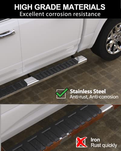 Running Boards Side Step Nerf Bars for Dodge Ram 1500 Crew Cab 2009-2023, Ram 2500/3500 2010-2024 K20847