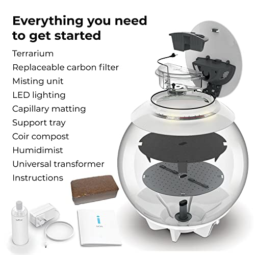 Terrarium 16 gallon with LED lighting, white T69461