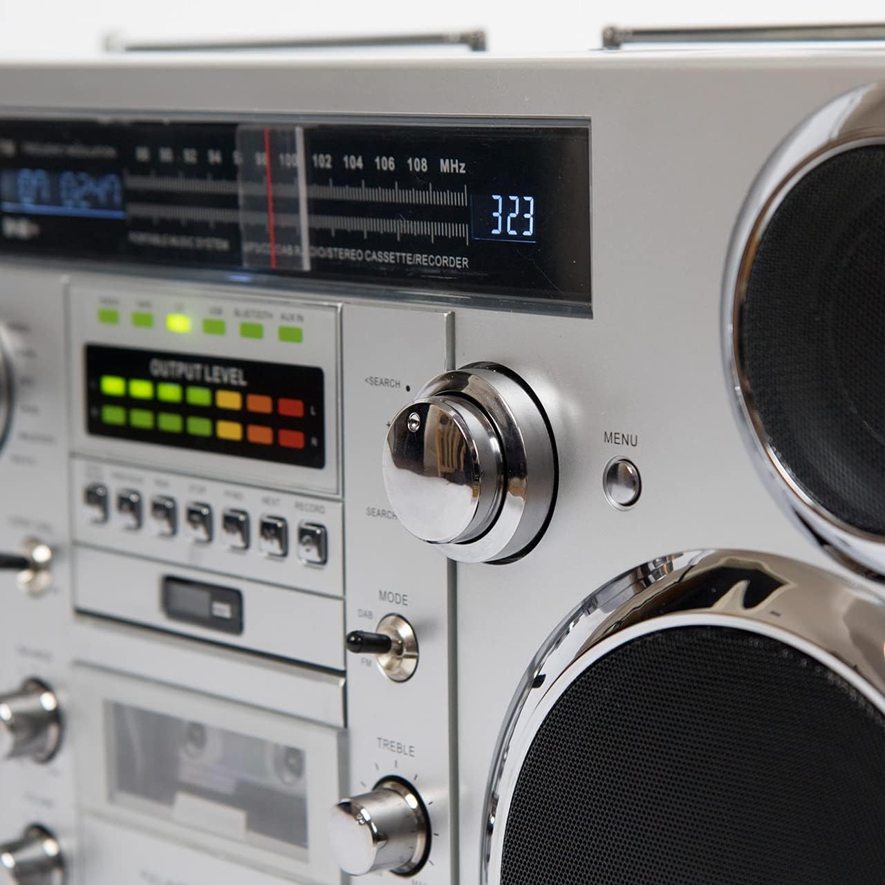 Portable Boombox with CD Player, Cassette Player, FM Radio, Bluetooth L800133