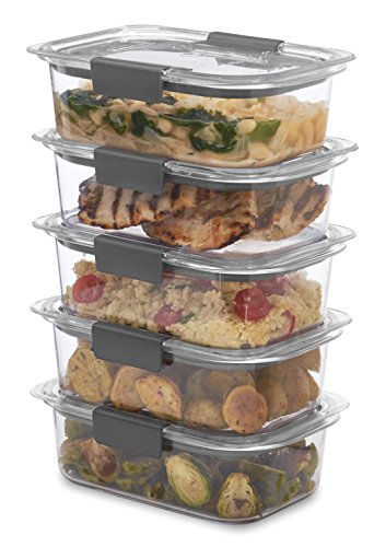 Food Storage Container, BPA Free Plastic, Medium 3.2 Cup, 5 Pack C112