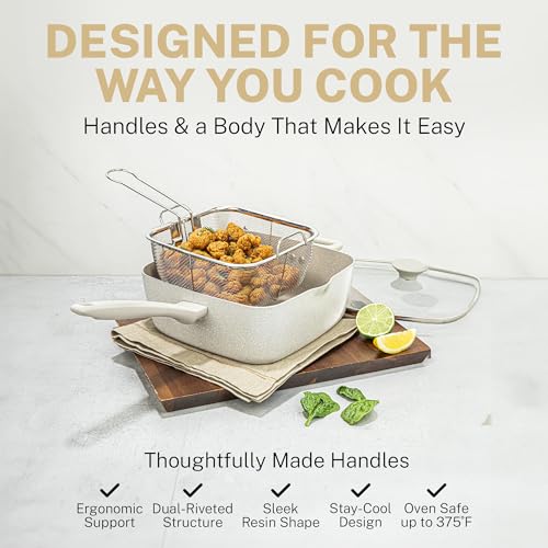 Non Stick Cookware Set, 20 Piece Kitchen Pots and Pans Q876