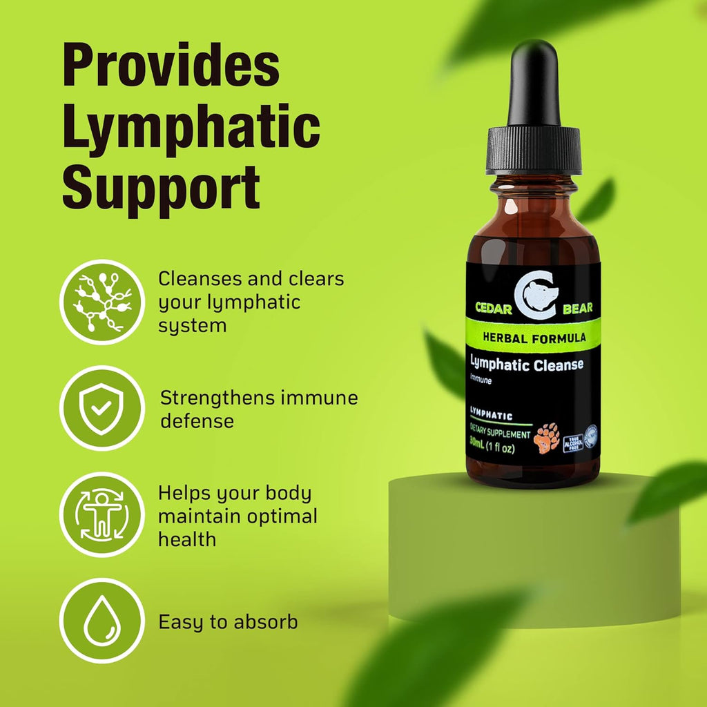 Lymphatic Cleanse Immune Support Drops, Alcohol-Free Liquid Herbal Supplement, 1 fl oz Q76644