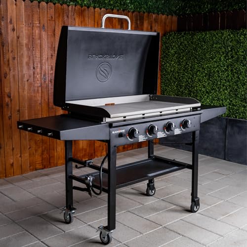 36 Inch Gas Griddle with Hood Cooking Station 4 Burner Flat Top Propane Outdoor U850620