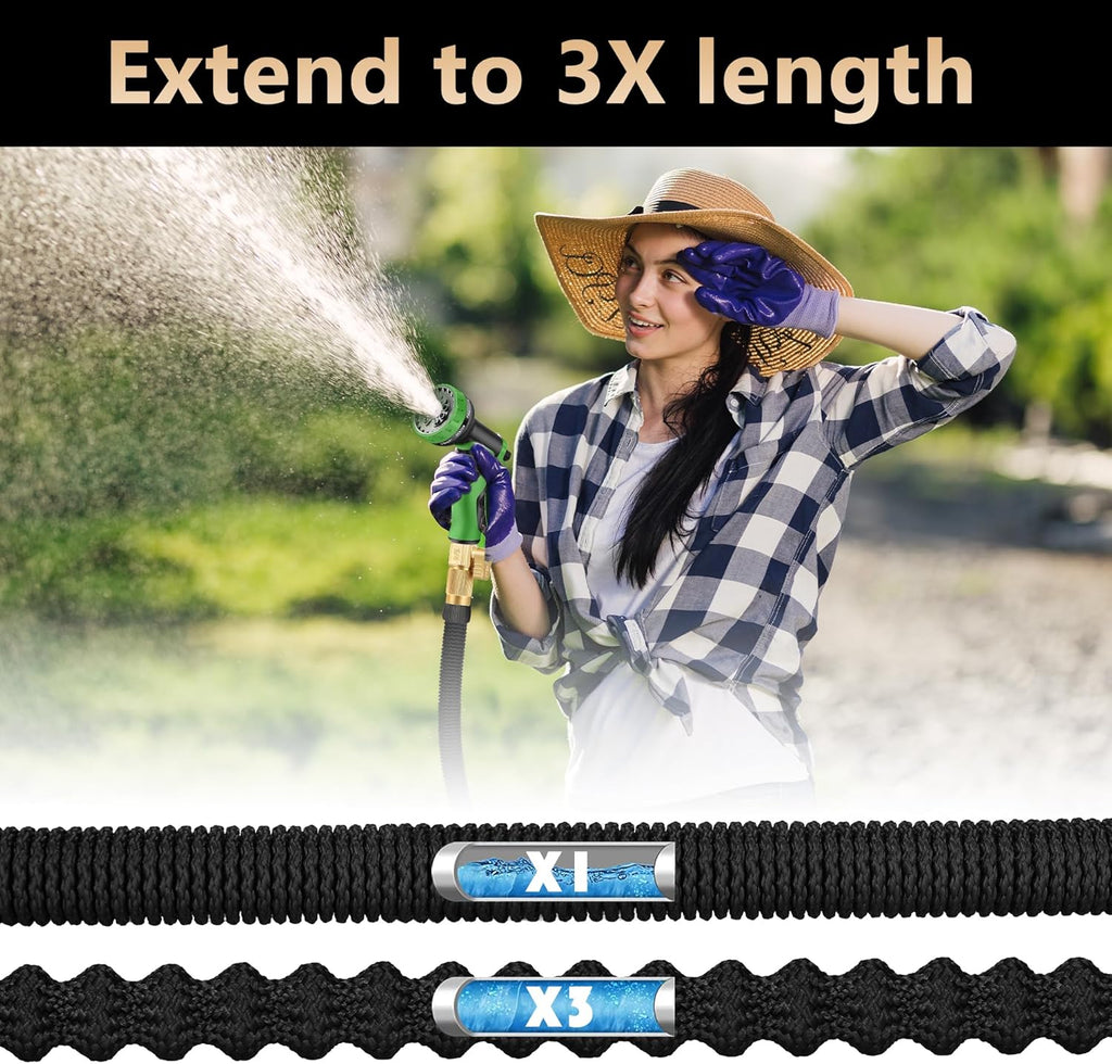 Expandable Garden Hose with 10 Spray Nozzle Y655283