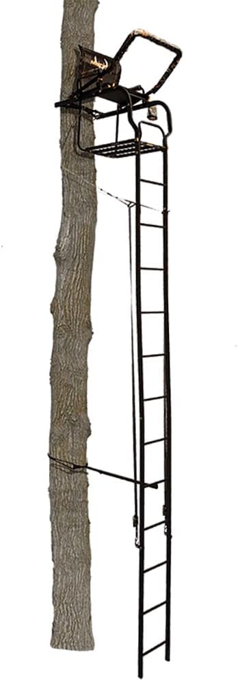 20' Steel Hunting Ladder Stand with Padded Shooting Rest F857096